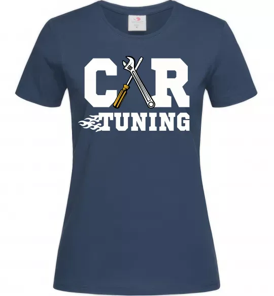 Жіноча футболка Car tuning Темно-синій фото