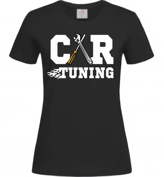 Жіноча футболка Car tuning Чорний фото