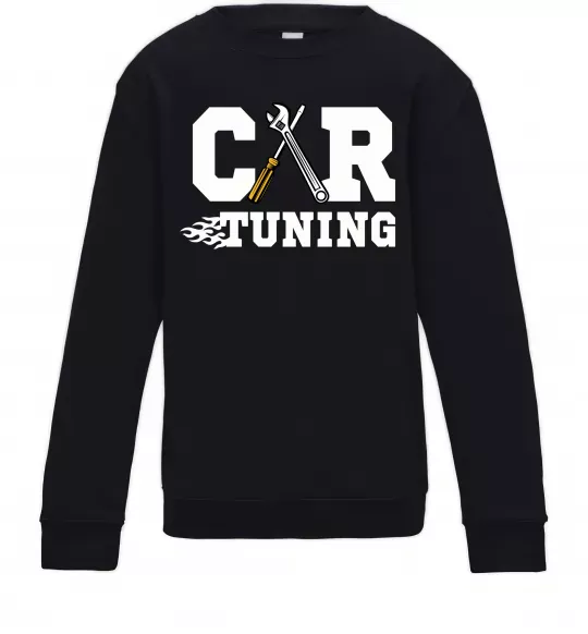 Детский Свитшот Car tuning Черный фото