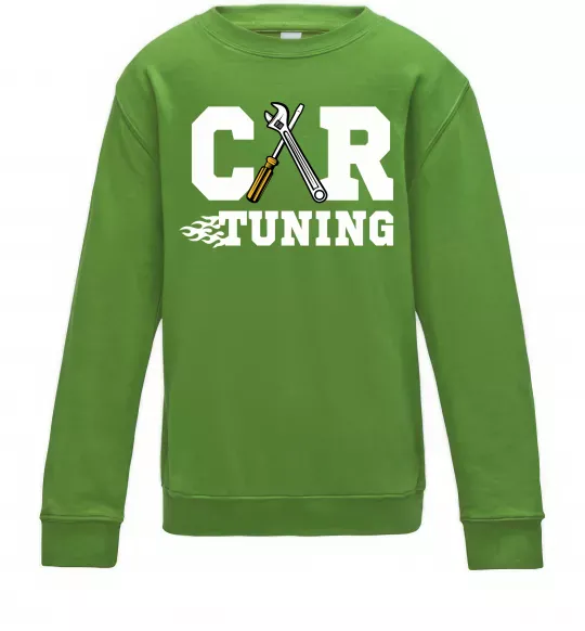 Детский Свитшот Car tuning Лаймовый фото