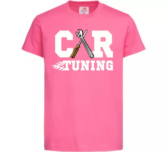 Детская футболка Car tuning Ярко-розовый фото