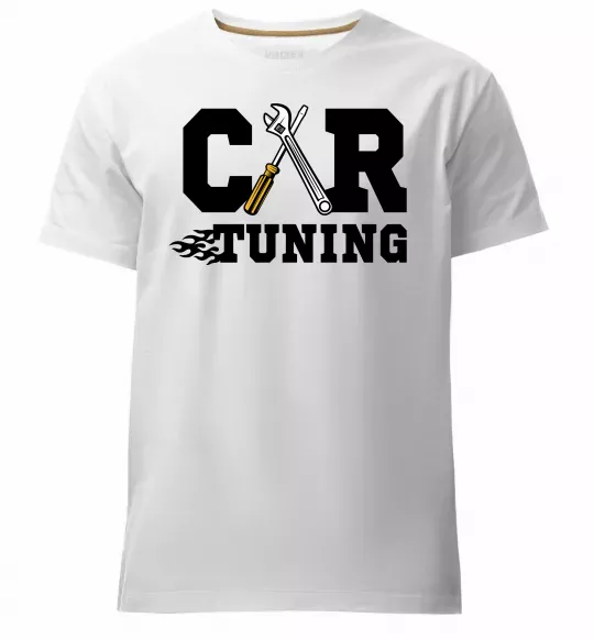 Мужская премиум футболка Car tuning Белый фото