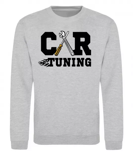 Свитшот Car tuning Серый меланж фото