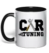 Чашка с цветной ручкой Car tuning Черный Чашка с цветной ручкой Car tuning Черный фото