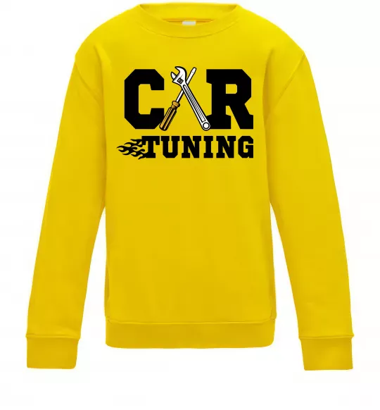 Детский Свитшот Car tuning Солнечно желтый фото