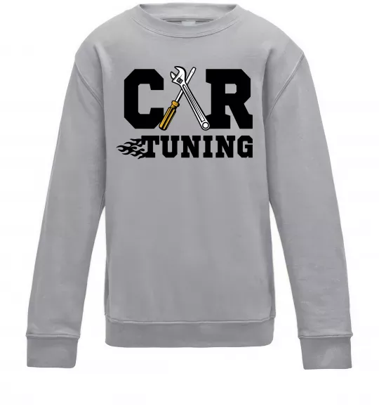 Детский Свитшот Car tuning Серый меланж фото