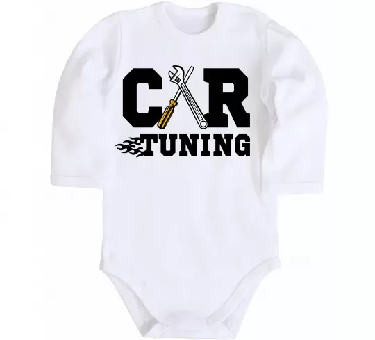 Детский боди Car tuning Белый фото