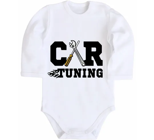 Дитячий бодік Car tuning Білий фото