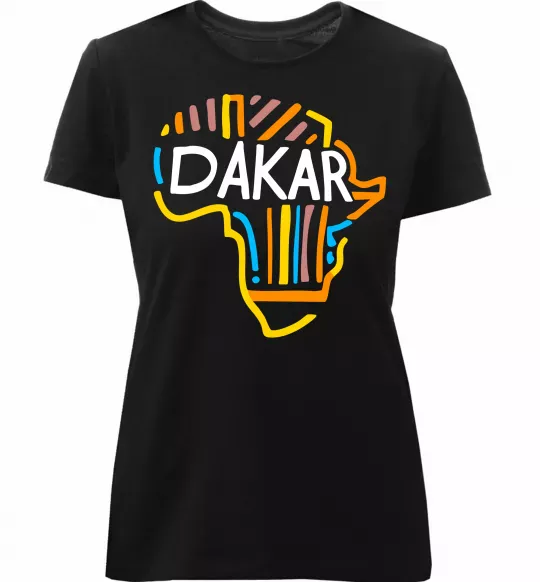 Жіноча преміум футболка Dakar rally Чорний фото
