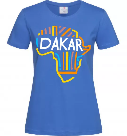 Женская футболка Dakar rally Ярко-синий фото