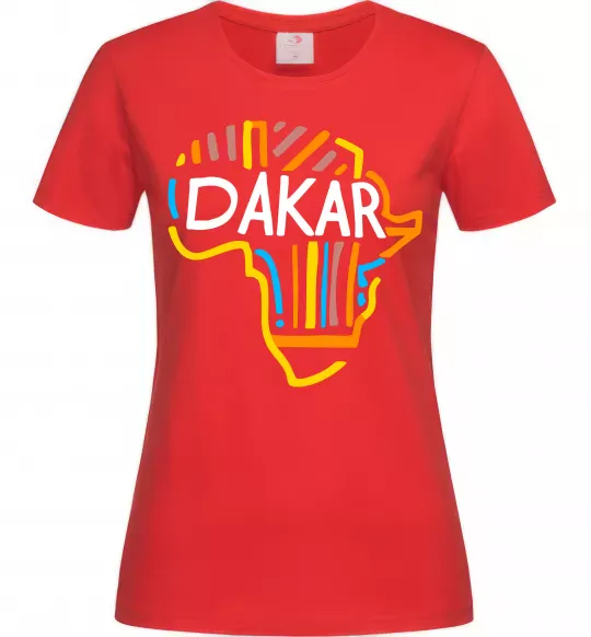 Женская футболка Dakar rally Красный фото