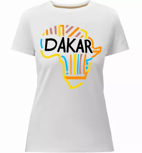 Жіноча преміум футболка Dakar rally Білий фото