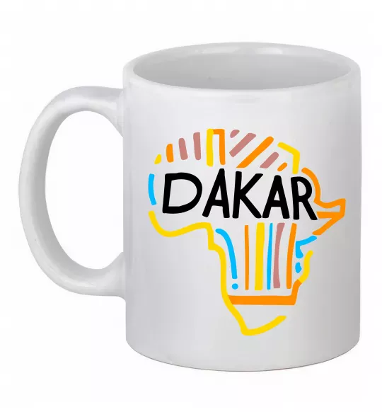 Чашка керамическая Dakar rally Белый фото