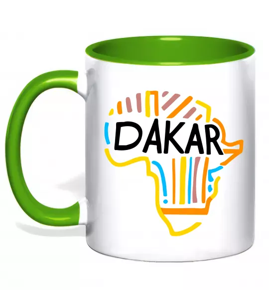 Чашка с цветной ручкой Dakar rally Зеленый фото