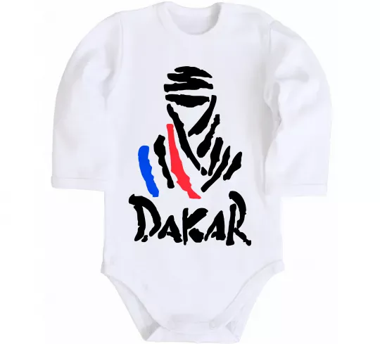 Дитячий бодік Раллі Дакар Білий фото