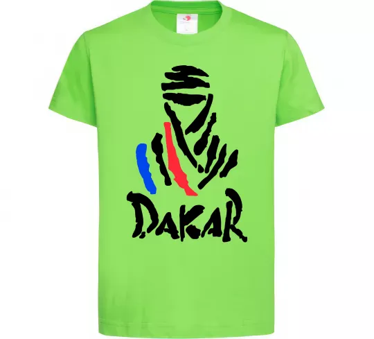 Дитяча футболка Раллі Дакар Лаймовий фото