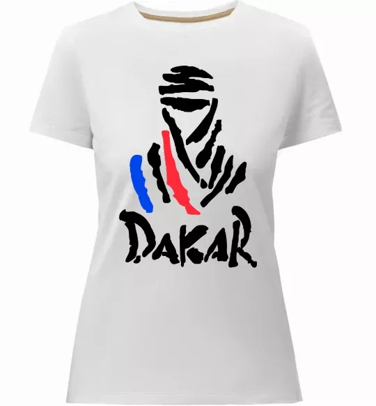 Женская премиум футболка Раллі Дакар Белый фото