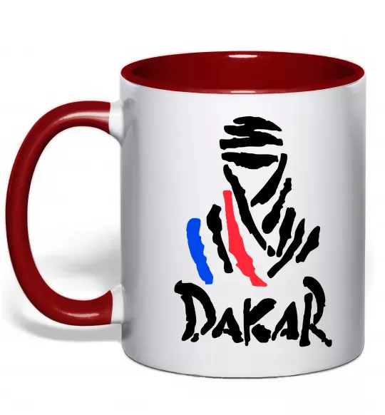 Чашка с цветной ручкой Раллі Дакар Красный фото