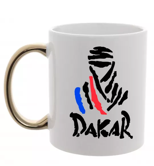 Чашка с цветной ручкой Раллі Дакар Золото фото