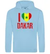Чоловіча толстовка (худі) I love Dakar Блакитний фото