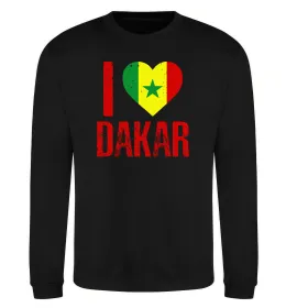 Світшот I love Dakar Чорний фото