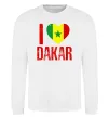 Світшот I love Dakar Білий фото