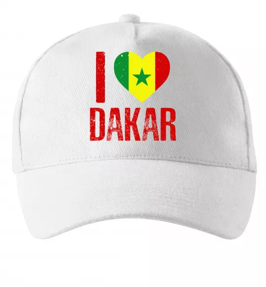 Кепка I love Dakar Белый фото