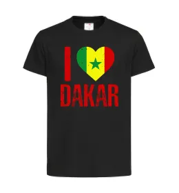 Дитяча футболка I love Dakar Чорний фото