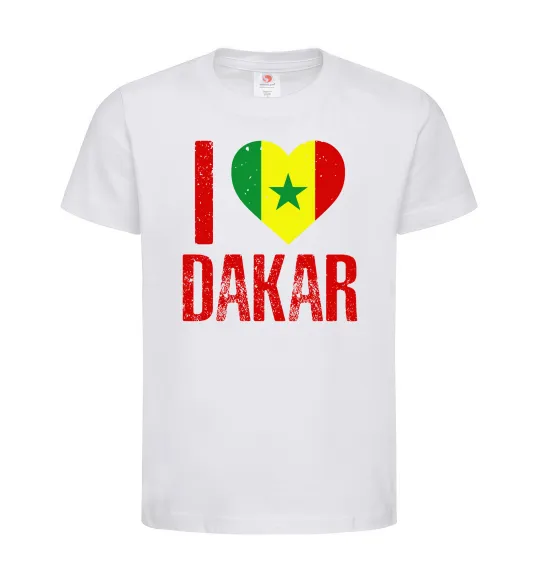 Дитяча футболка I love Dakar Білий фото