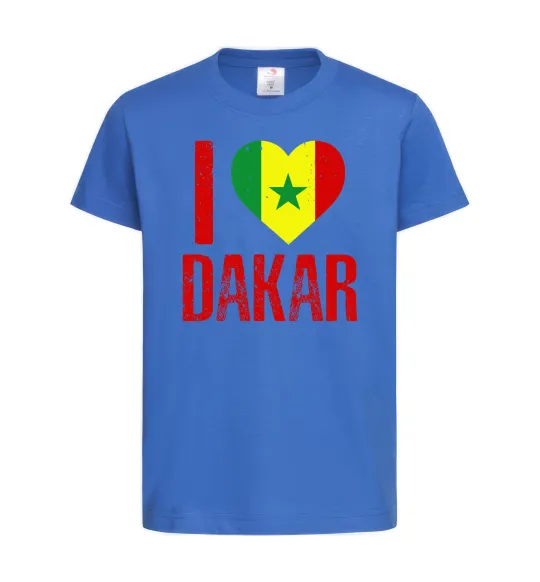 Дитяча футболка I love Dakar Яскраво-синій фото