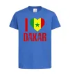 Дитяча футболка I love Dakar Яскраво-синій фото