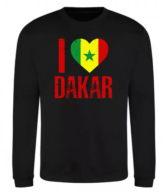 Свитшот I love Dakar Черный фото