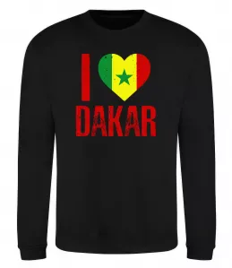 Свитшот I love Dakar Черный фото