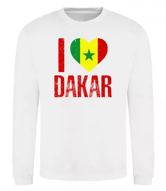 Свитшот I love Dakar Белый фото