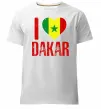 Мужская премиум футболка I love Dakar Белый фото