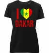 Женская премиум футболка I love Dakar Черный фото