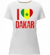 Женская премиум футболка I love Dakar Белый фото