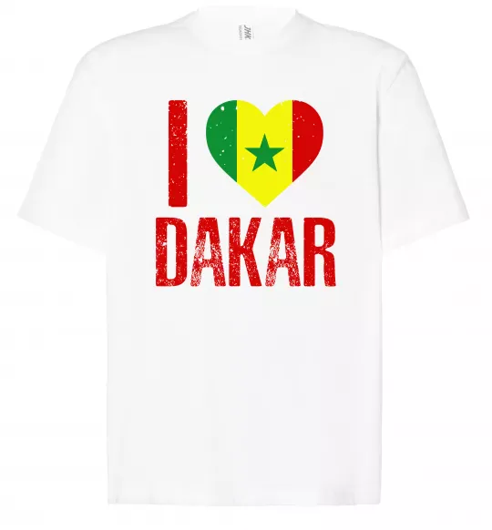 Футболка Оверсайз I love Dakar Белый фото