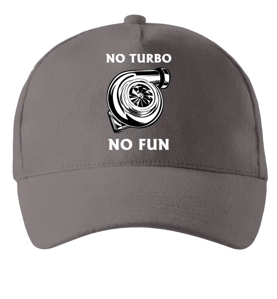 Кепка No turbo, no fun Серый фото