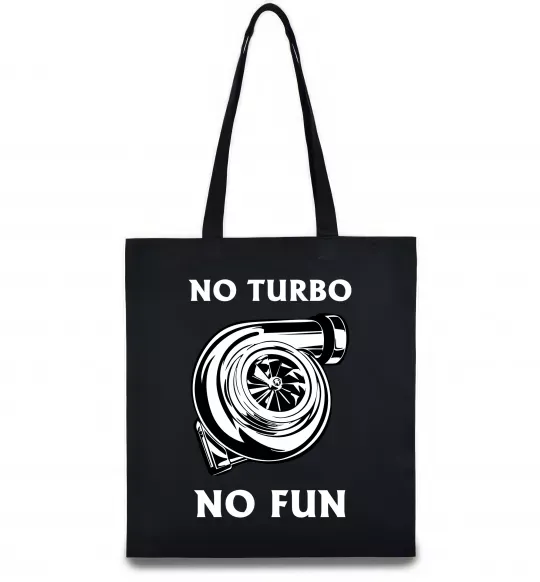 Еко-сумка No turbo, no fun Чорний фото