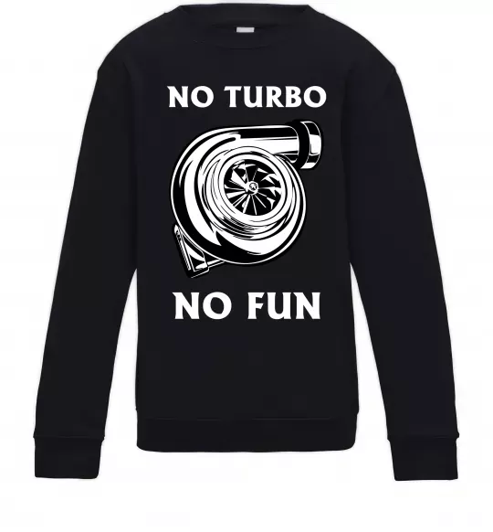 Дитячий світшот No turbo, no fun Чорний фото