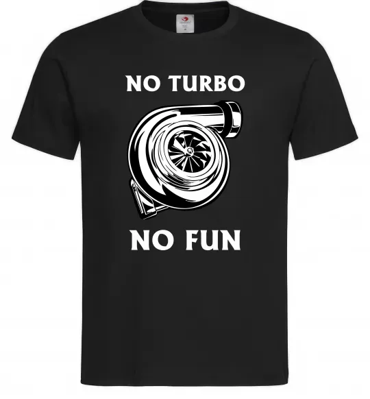 Чоловіча футболка No turbo, no fun Чорний фото