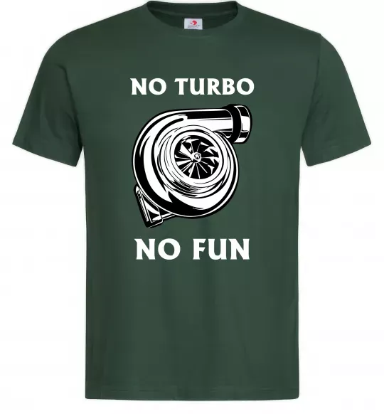 Чоловіча футболка No turbo, no fun Темно-зелений фото