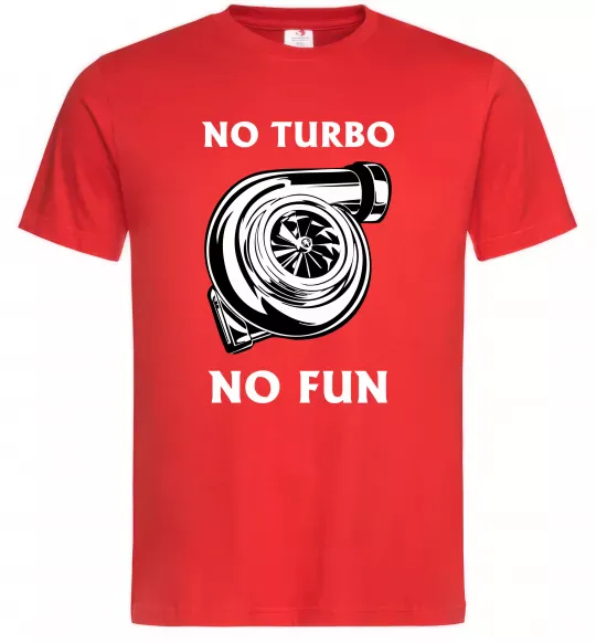 Чоловіча футболка No turbo, no fun Червоний фото