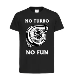 Детская футболка No turbo, no fun Черный фото
