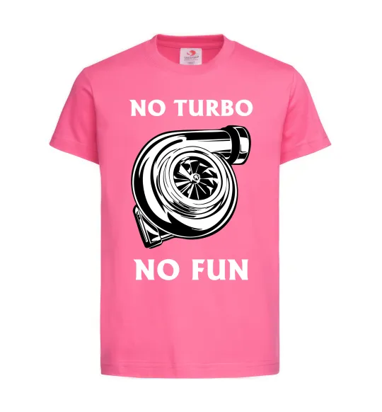 Дитяча футболка No turbo, no fun Яскраво-рожевий фото