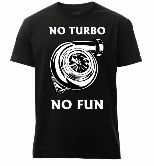 Чоловіча преміум футболка No turbo, no fun Чорний фото