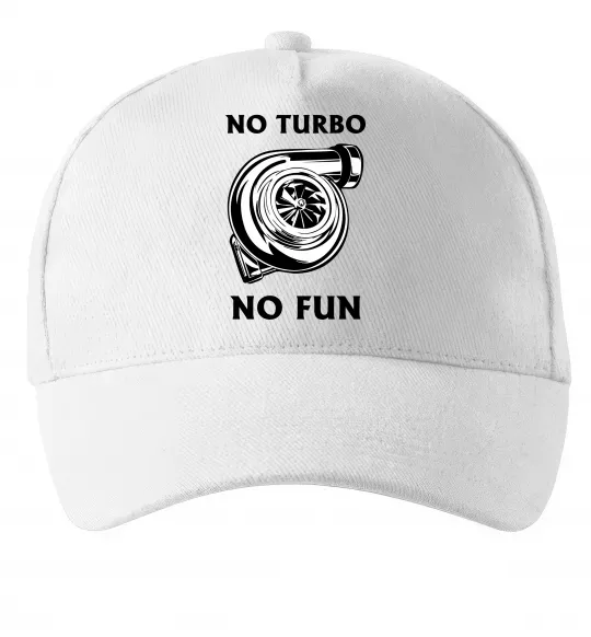 Кепка No turbo, no fun Білий фото