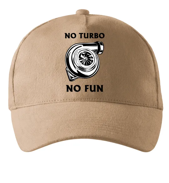 Кепка No turbo, no fun Песочный фото