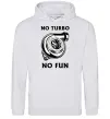 Чоловіча толстовка (худі) No turbo, no fun Сірий меланж фото